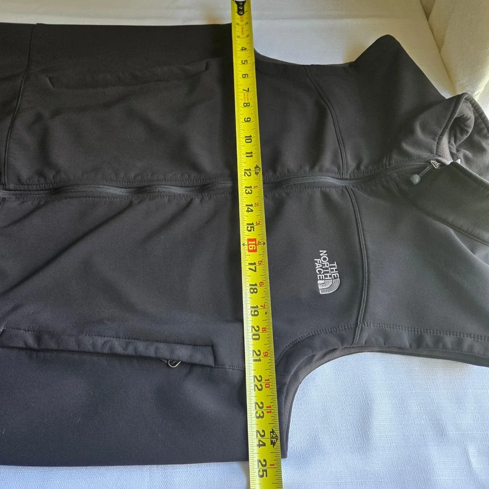 The North Face Apex Bionic Softshell Vest Mens XL Black Windproof Full Zip Mock